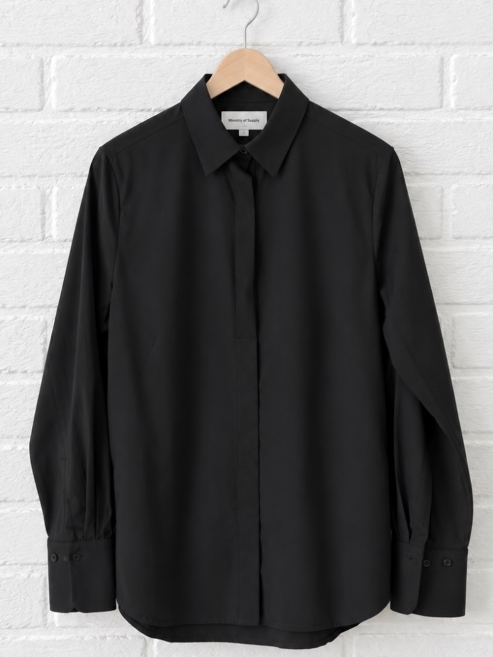 Ministry of Supply Women's Black XS Button Down Top Blouse EUC